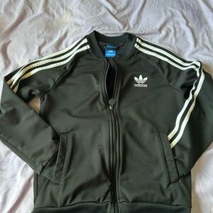 Adidas Black Jacket with White Accents